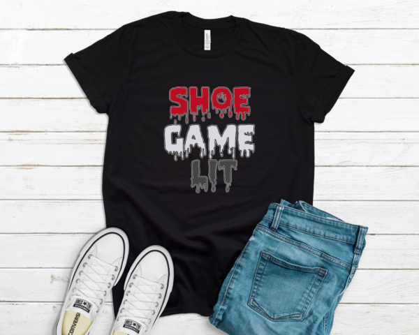 SHOE GAME LIT RED_BLACK TEE